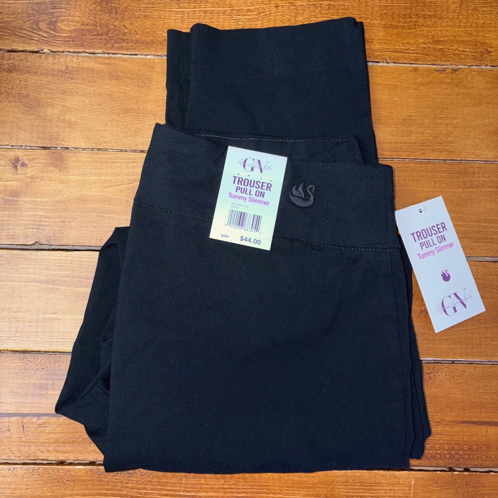 Gloria Vanderbilt Trouser Womens 6 Black Tummy Slimmer Pull On Skinny Leg Pants